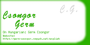 csongor germ business card